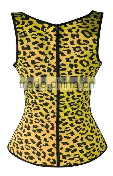 2015 new fashion leopard waist training corsets for women cheap and practical corsets bustiers plus size waist corsets wholesale