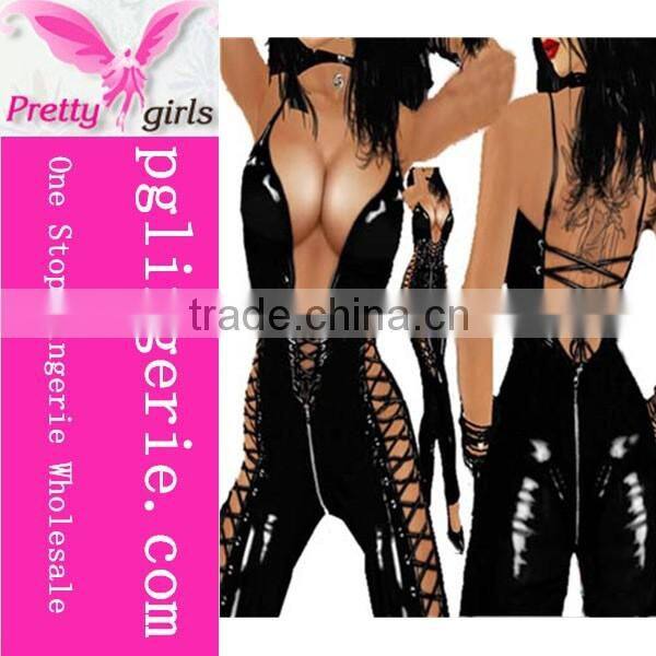 Wholesale Cheap Fashion Hot Fetish Latex Catsuit Jumpsuits Costumes