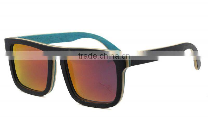 Best selling collection of fashion skatebord wood sunglass for this summer 59MT94027