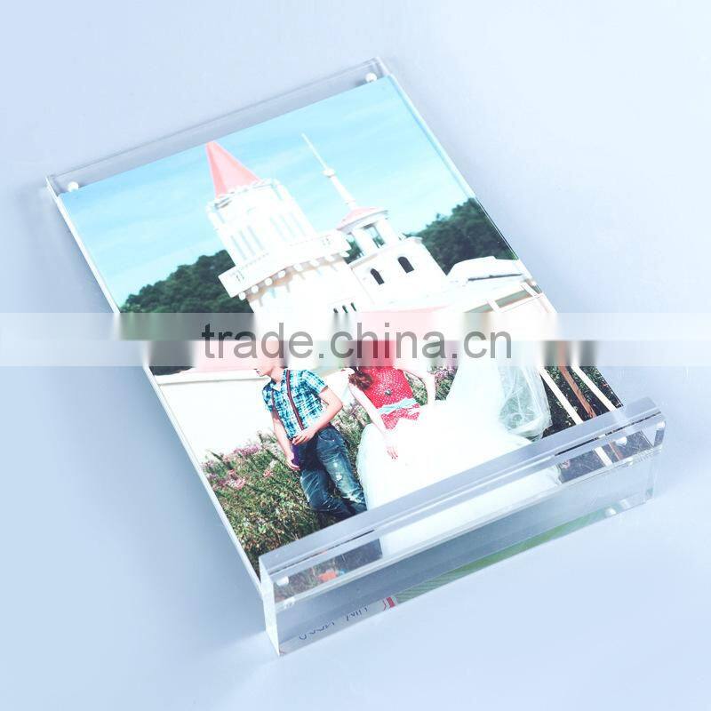T shape clear acrylic A4 desk sign display holder wholesale
