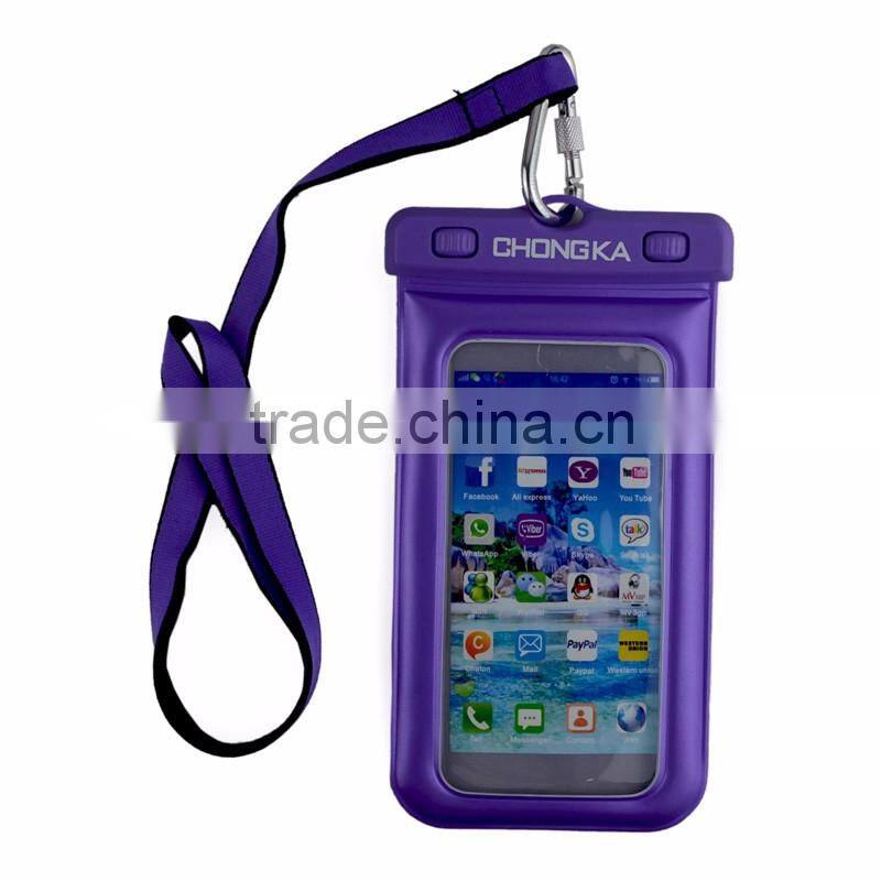 2016 New Product For Iphone 6 Waterproof Mobile Phone Case/ Phone PVC Waterproof Dry Bag For Swimming