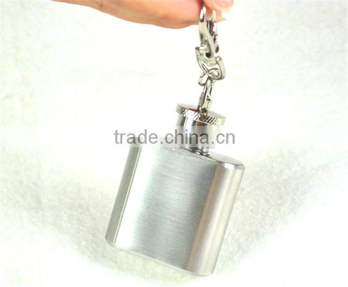 37g Carry a small pot 1oz pot Oiler portable 1 oz hip flask stainless steel hip flask key ring