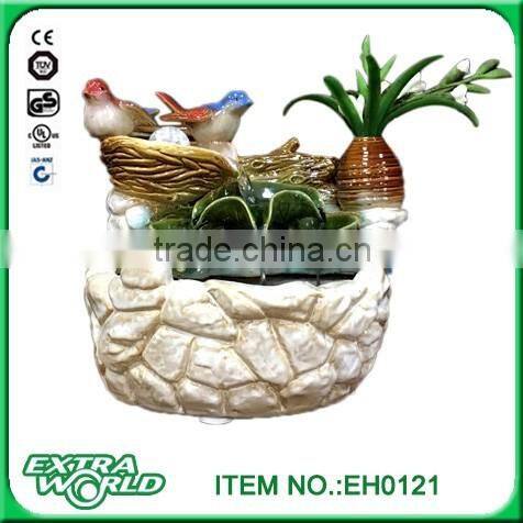 ceramic bird feeder water fountain bird decoration fountain with jar