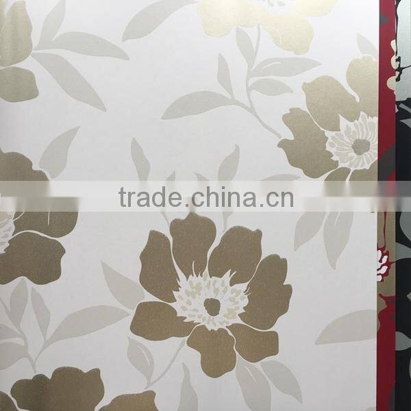 pretty flowers paper wallpaper for interior home decoration