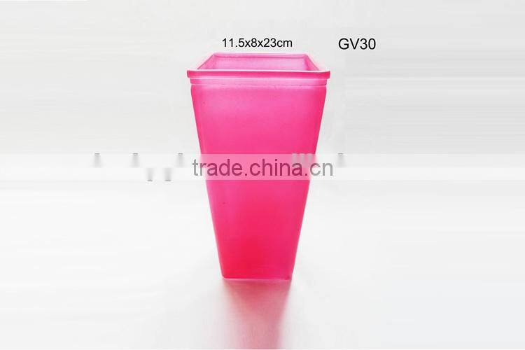 sprayed color wholesale glass trumpet vases