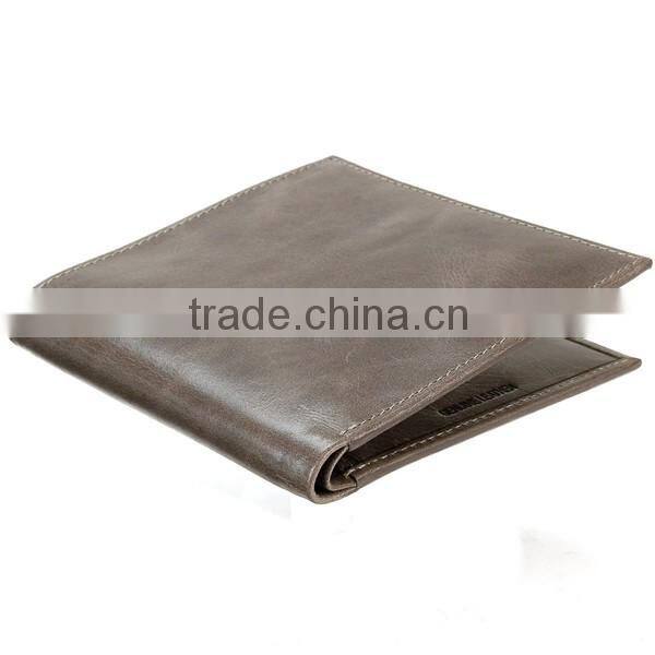 Promotional soft genuine leather men rfid wallet slim cc holders