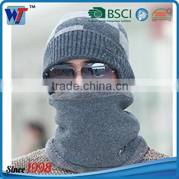 Neck warmer embroidery men dad cap knitted beanie hats