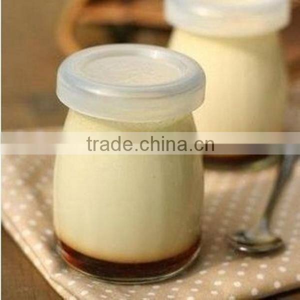 Airtight cheapglass mini milk bottle with plasric lid