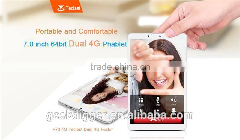 Teclast P70 4G Phablet-WHITE/7.0 inch Android 5.1 MTK8735 Quad Core 1.0GHz WSGA Screen Dual Cameras GPS WiFi Bluetooth4.0