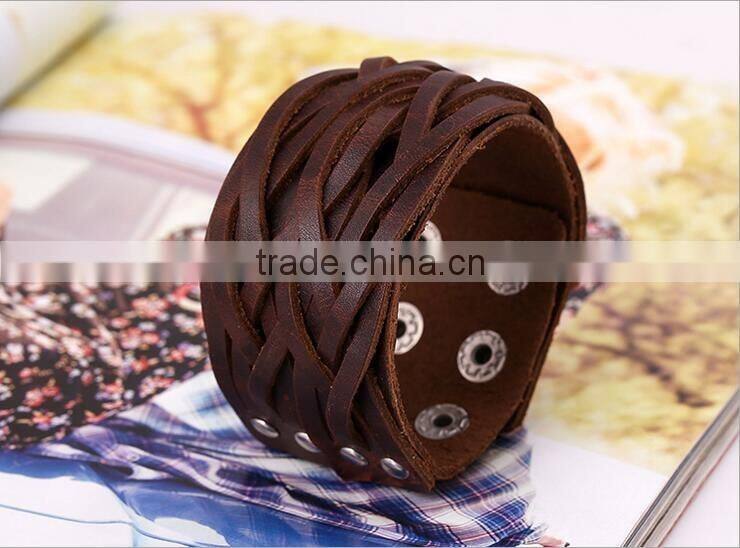 new style leather bracelet with good quality and low price