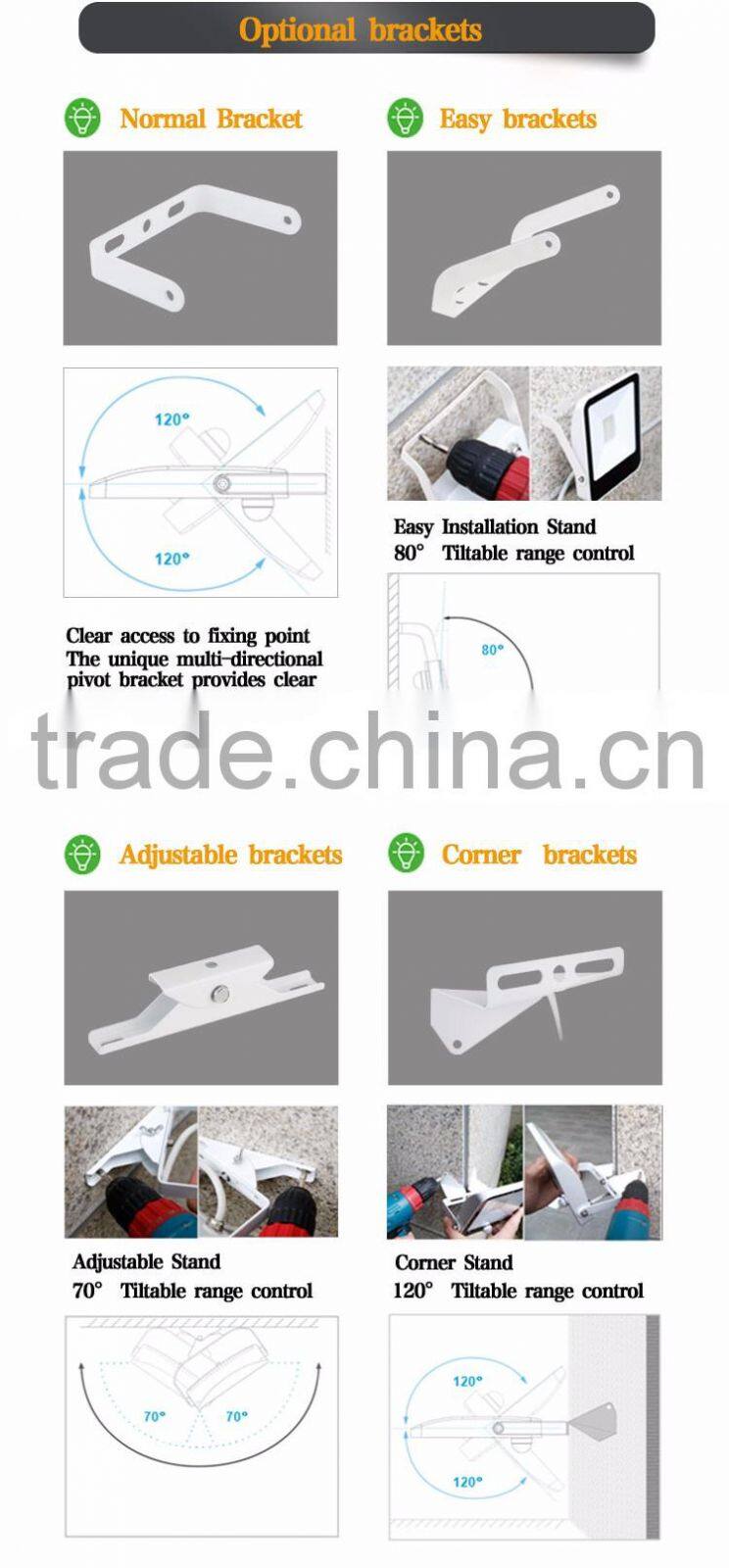 20W 1400lm Water proof IP44 Led Floodlight with sensor