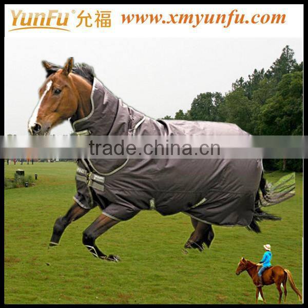 Fashion turnout horse blankets;winter horse blankets;black horse blankets with red PP webbing
