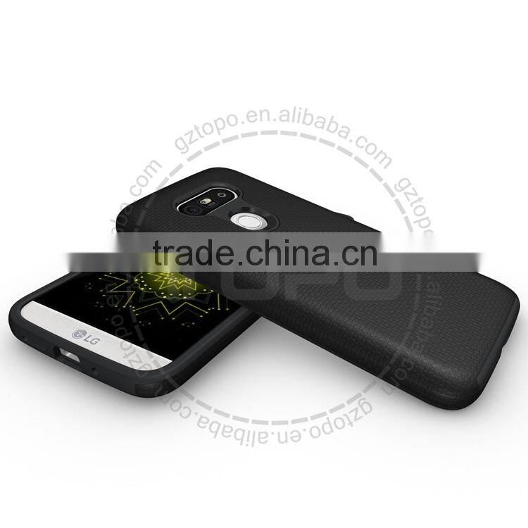 Korea design hybrid plastic Silicone material wholesale mobile accessories hard PC cushioning shockproof shell case for LG G4 G5