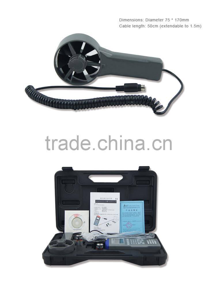 RS232 Software Wind Speed Data Logger 0.6~32M/S Digital Anemometer Data Logger AZ9671