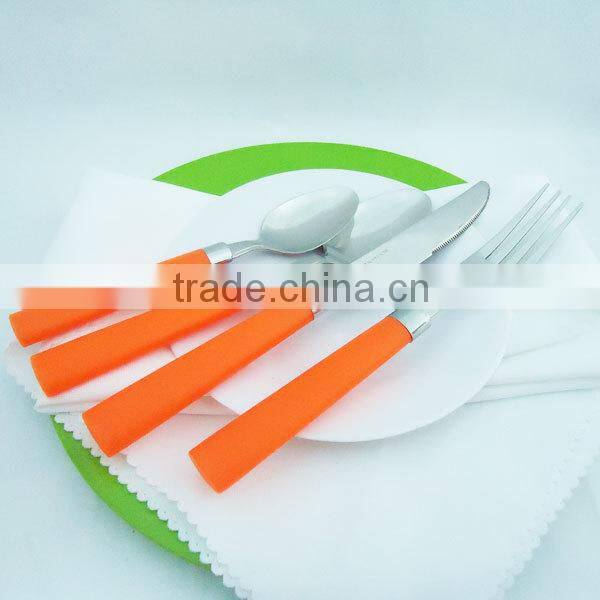stainless steel flatware black handle