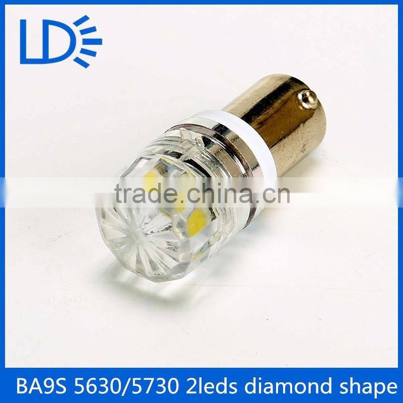 BA9S 5630.5730 smd 2 leds diamond shape Clear Glass Led Bulb Car Led Dome Light