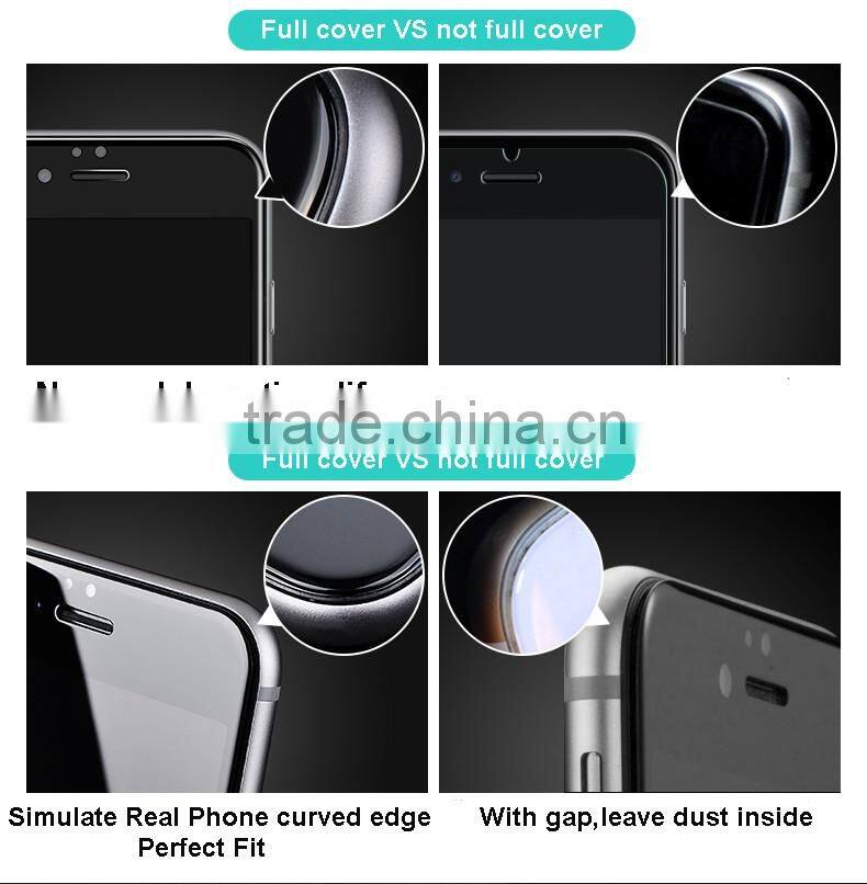 2016 New ! Super Clear Anti Explosion 3D Curved edge full cover size tempered glass screen protector for iPhone 6S