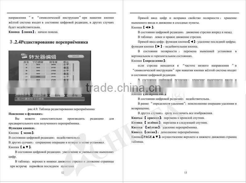 Haier2302 Chipset 220mm design DVB-S TV Satellite Receiver with SCART Interface for Russia