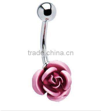 fashion unique flower body jewelry erotic navel jewelry