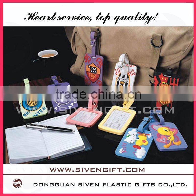 Embossed Soft Pvc Luggage Tag Custom Luggage Tag