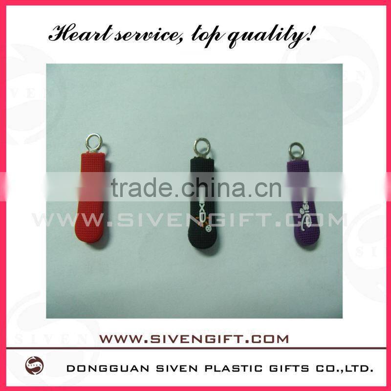 custom silicone 3d zipper puller for use