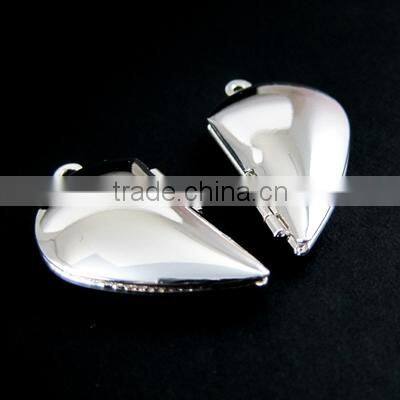 29MM silver plated brass lovers' heart locket pendant charm,vintage heart love photo locket 1132008