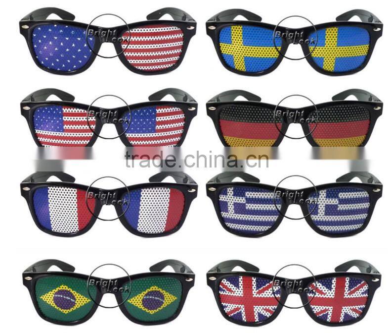 2014 custom logo sunglasses ,wholesale custom logo sunglasses with pinhole sticker