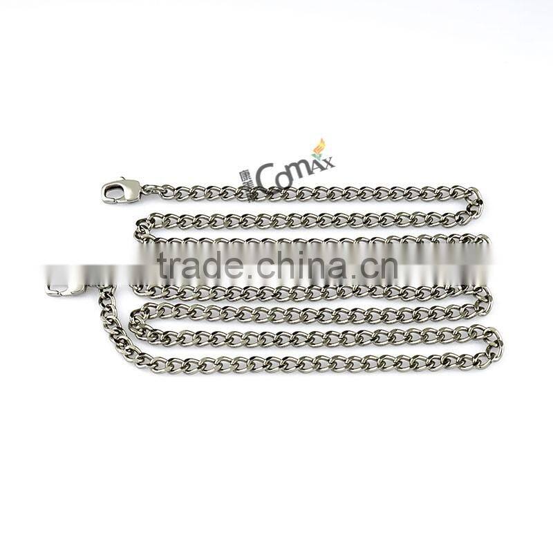 Popular long metal chain for handbag with hook
