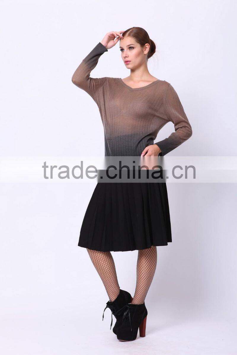 2016 PRETTY STEPS winter collections fashion long sleeve sleeve style and OEM service tops for woman