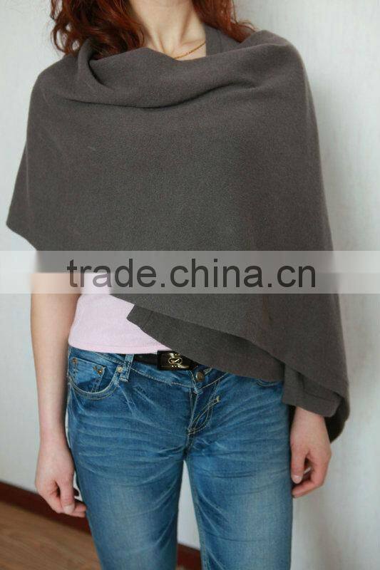 Women single sleeve pure cashmere poncho