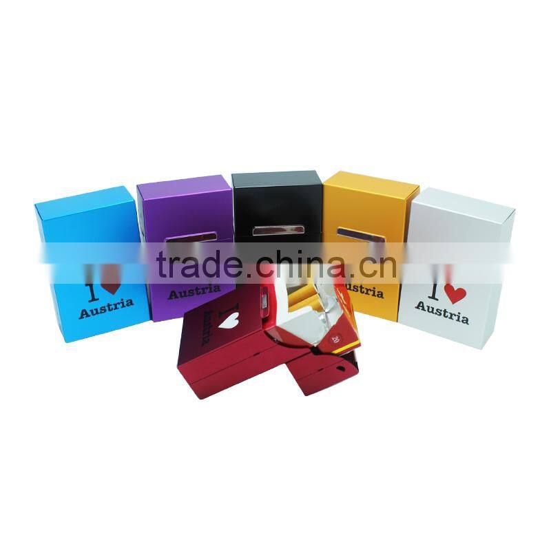 Six colour Aluminum cigarette case with magnet button for 20s 85mm cigarette pack printed logo as customer requested
