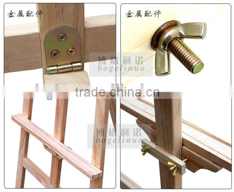 in stock 1.4m pine wood easel cheap easel stand wholesale