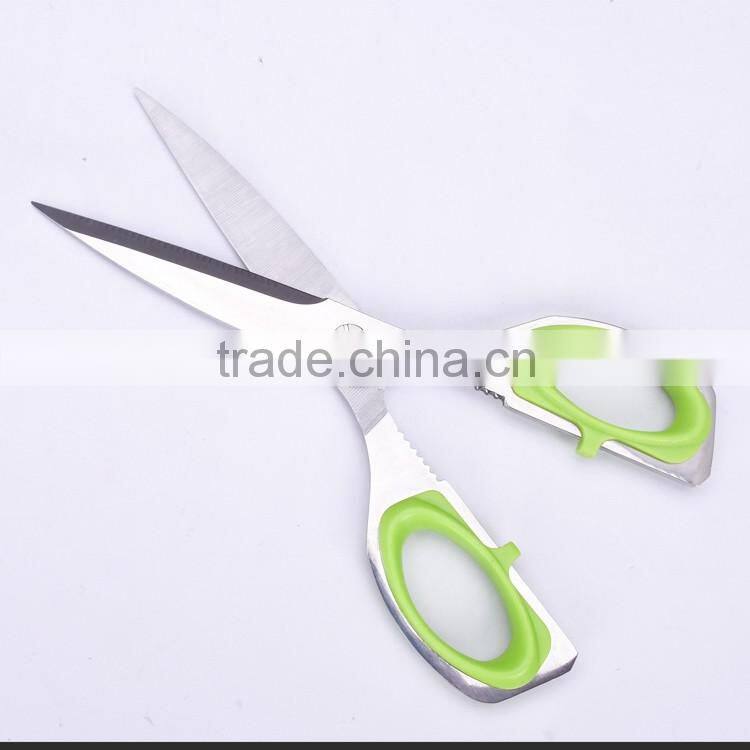 SS16001 -2016 New style and style 8.5" high quality full stainless steel kitchen scissors with TPR handle