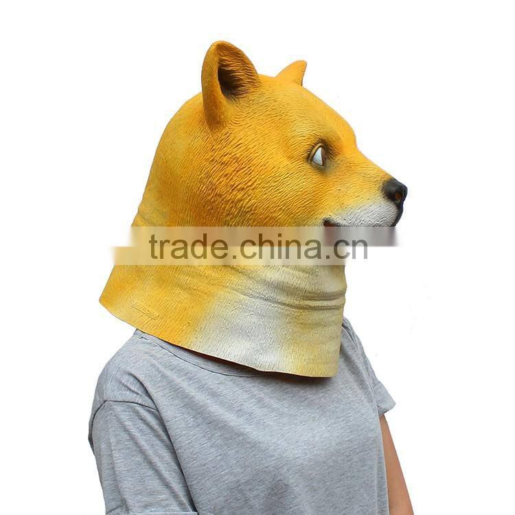 Wholesale masquerade latex dog head mask for Halloween