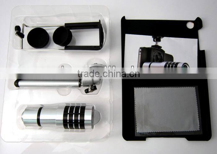 Brand New 12X Zoom Magnifier Camera Lens Telescope W/ Back Cover For iPad Mini1/2Gen