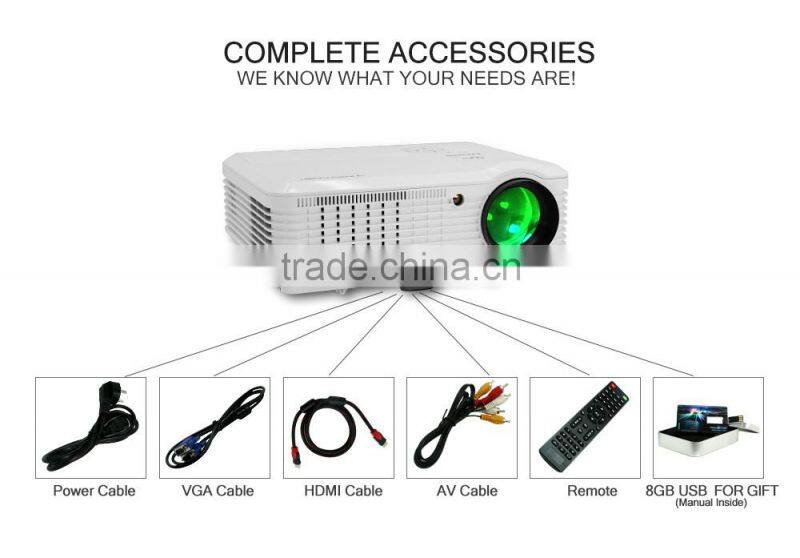 Promotion home theater mobile led 4500 Lumens projector with USB HDMI port