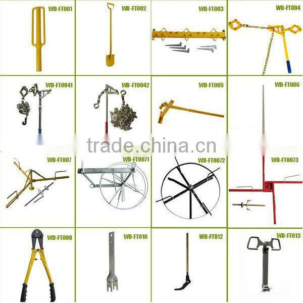 Fence post rammer with half round yellow head