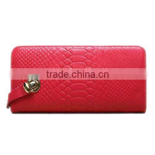 Ladies Women Alligator Pattern Genuine Leather Wallet (BCN003)