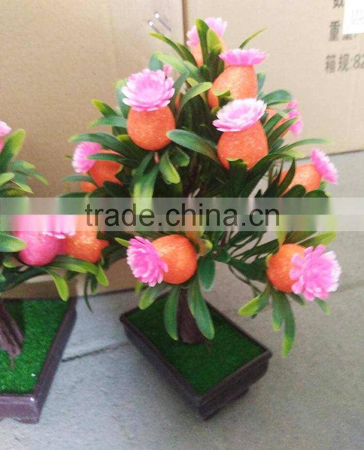 hot sale artifical bonsai for nylon cloth and plastic 13pcs flower for celebration