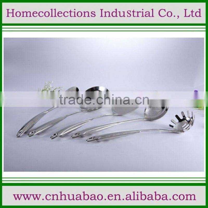 high quality mirror finishing ladle, inox silver color kitchenware tool