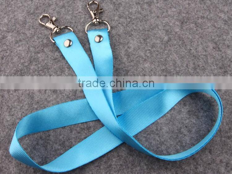 Shenzhen city factory bright single color silk-screen polyester lanyard