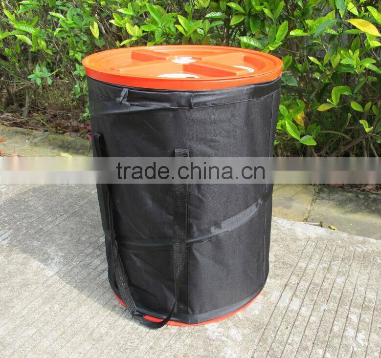 pet food barrel foldable nylon pop up spiral collapsible pet food barrel pet food bin