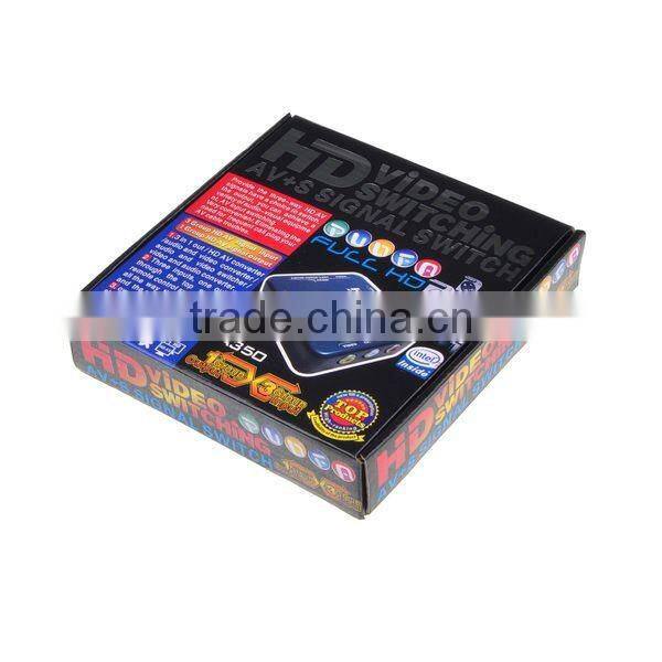 HD Audio Video Switching Three-way AV+S Signal Switch