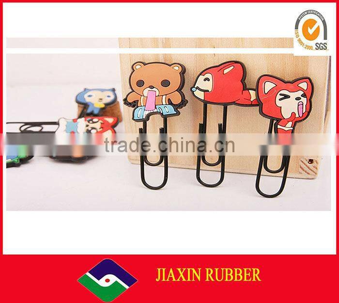 Wholesale cute animal shape of silicone bookmarks for kids JX-100129