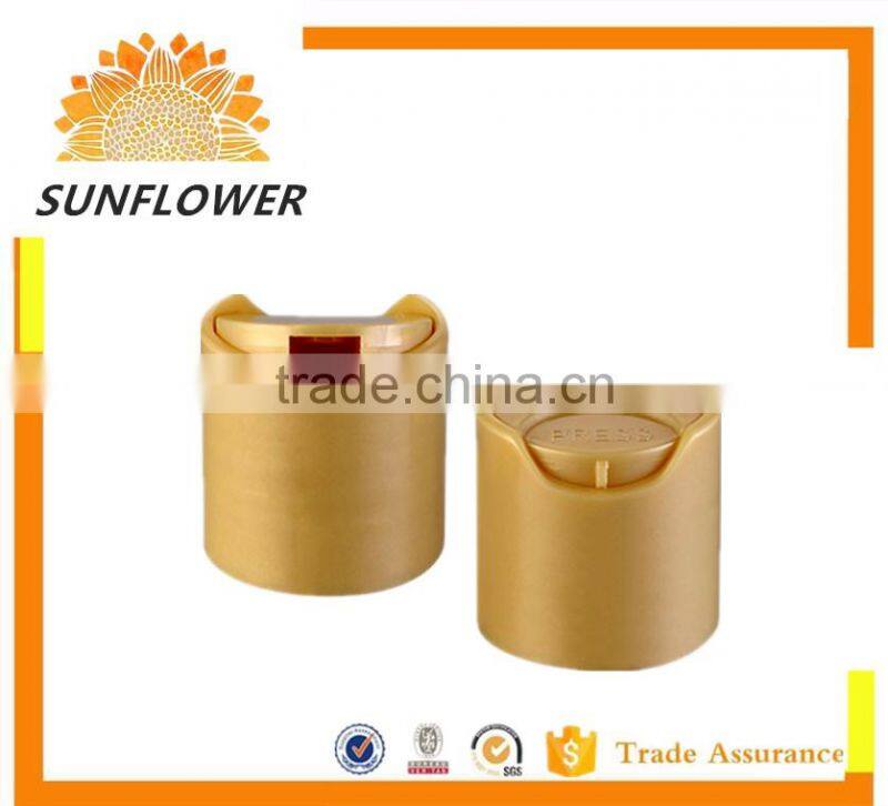 wholesale aluminum sliver /gold disc top press cap