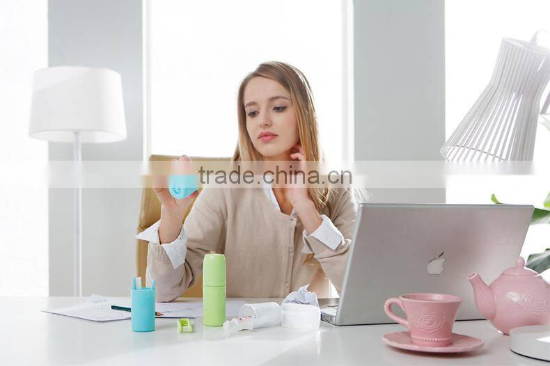 portable mini waterproof traveling washing storagebox with cover/toothbrush cup --fruit green JY029-3