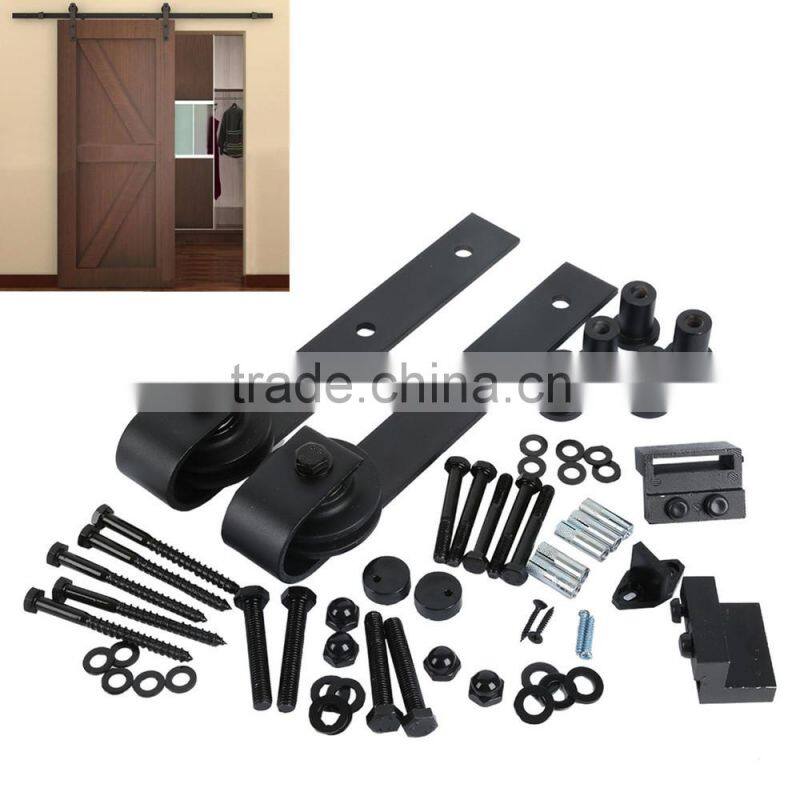 6.6 FT Modern America Style Steel Sliding Barn Wood Door Closet Hardware Track