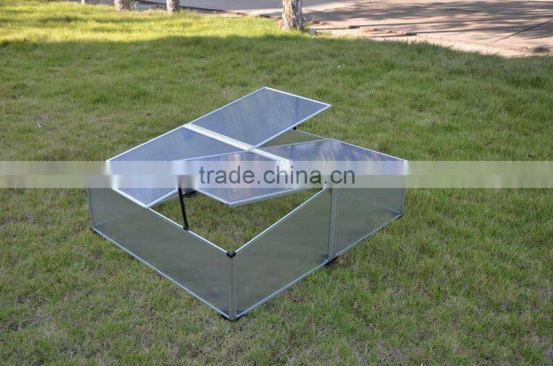 No tool installation low cost 4mm polycarbonate mini cold frame greenhouse for home and garden