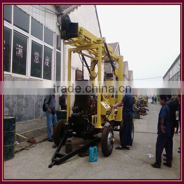Super machine in Africa!!! deep water well drilling rigs with wheel chassis device