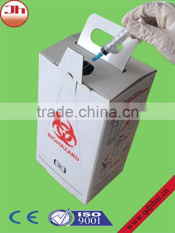 Disposable medical fasted box for waste syringes